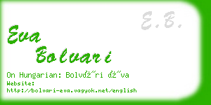 eva bolvari business card